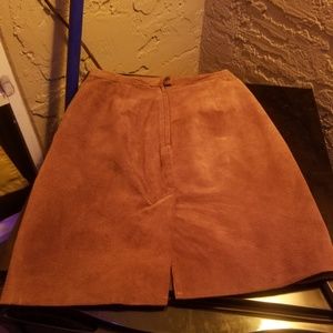 Leather miniskirt